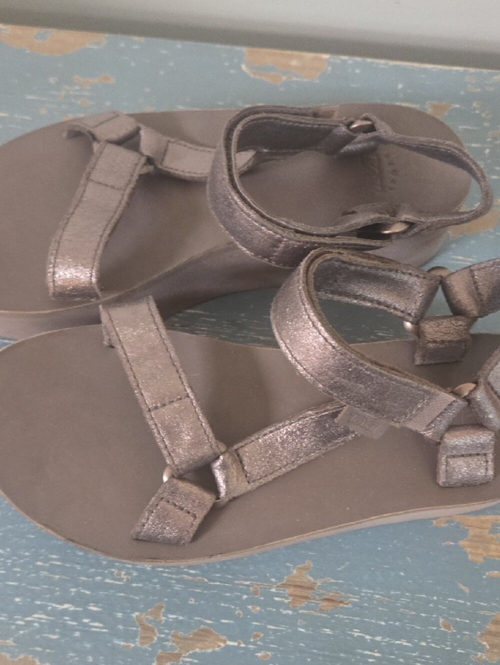 Teva Women's Metallic Bronze Platform Sandals - Picture 3 of 6